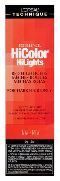 Thumbnail for L'Oréal Technique Excellence HiColor HiLights Magenta - High-Lift Red Highlights for Dark Hair - Elevate Styles