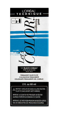 Thumbnail for L’Oréal Technique Let's COLOR Permanent Gel Hair Color – 1.1 Black Cobalt (Deep Blue Black, Blue Base) – 2 fl oz - Elevate Styles