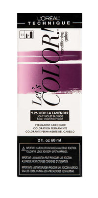 Thumbnail for L’Oréal Technique Let's COLOR Permanent Gel Hair Color – 9.25 Ooh La Lavender (Light Violet Blonde, Violet/Red-Violet Base) – 2 fl oz - Elevate Styles