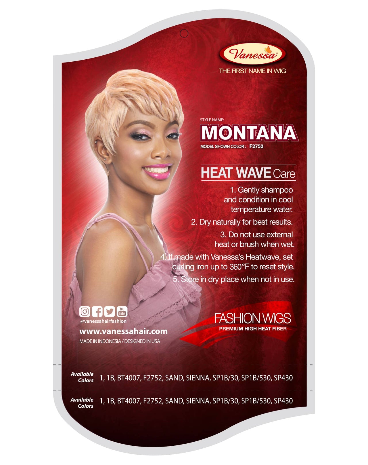 Vanessa Fashion Full Wig Montana - Elevate Styles