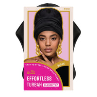 Thumbnail for Ms. Remi Effortless Turban Closed Top Silky Satin Headwrap Black #3716 - Elevate Styles