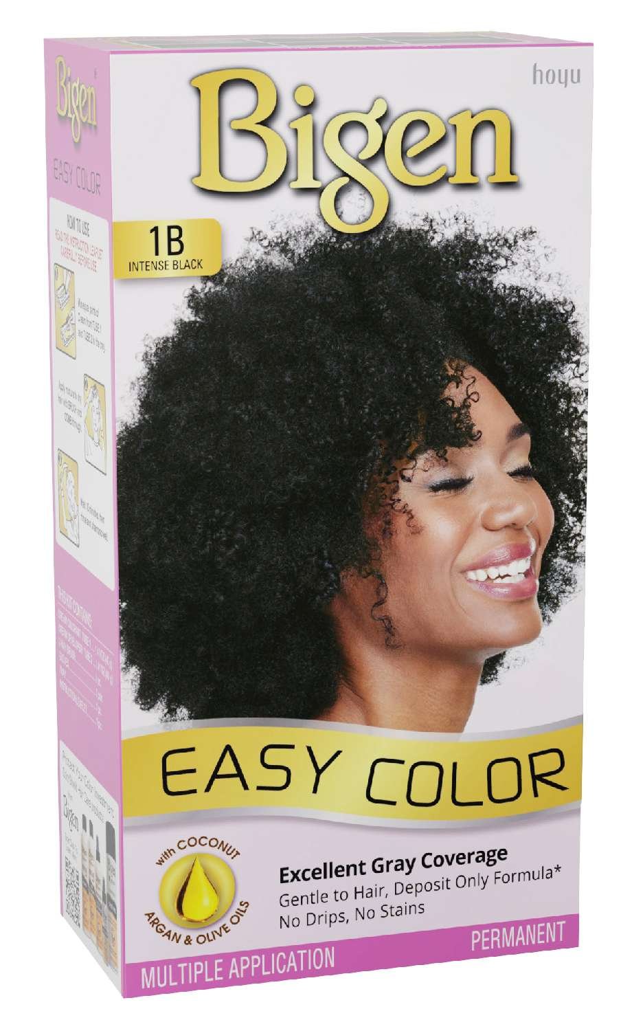 Bigen Easy Color 1B – Intense Black (Permanent Hair Color, 2.82 oz) - Elevate Styles