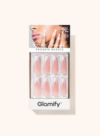 Thumbnail for Glamify Iconic French Basics Coffin X Long Press On Nails NTIF15 - Elevate Styles