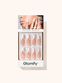 Thumbnail for Glamify Iconic French Basics Press On Nails – Coffin Extra Long NTIF16 - Elevate Styles