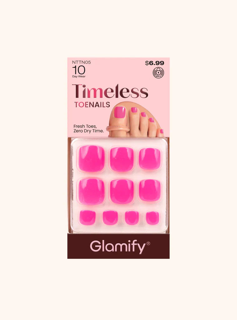 Glamify Timeless Toenails Press On Hot Pink NTTN05 - Elevate Styles