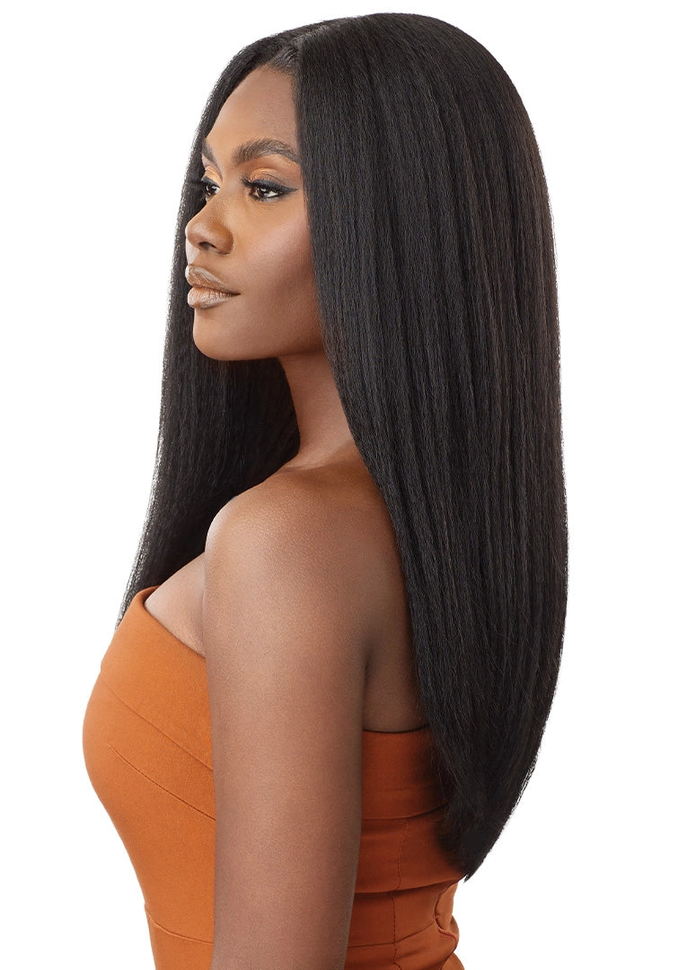 Outre 5"x 5" HD Lace Closure Lace Front Wig HHB-Kinky Straight 24" - Elevate Styles