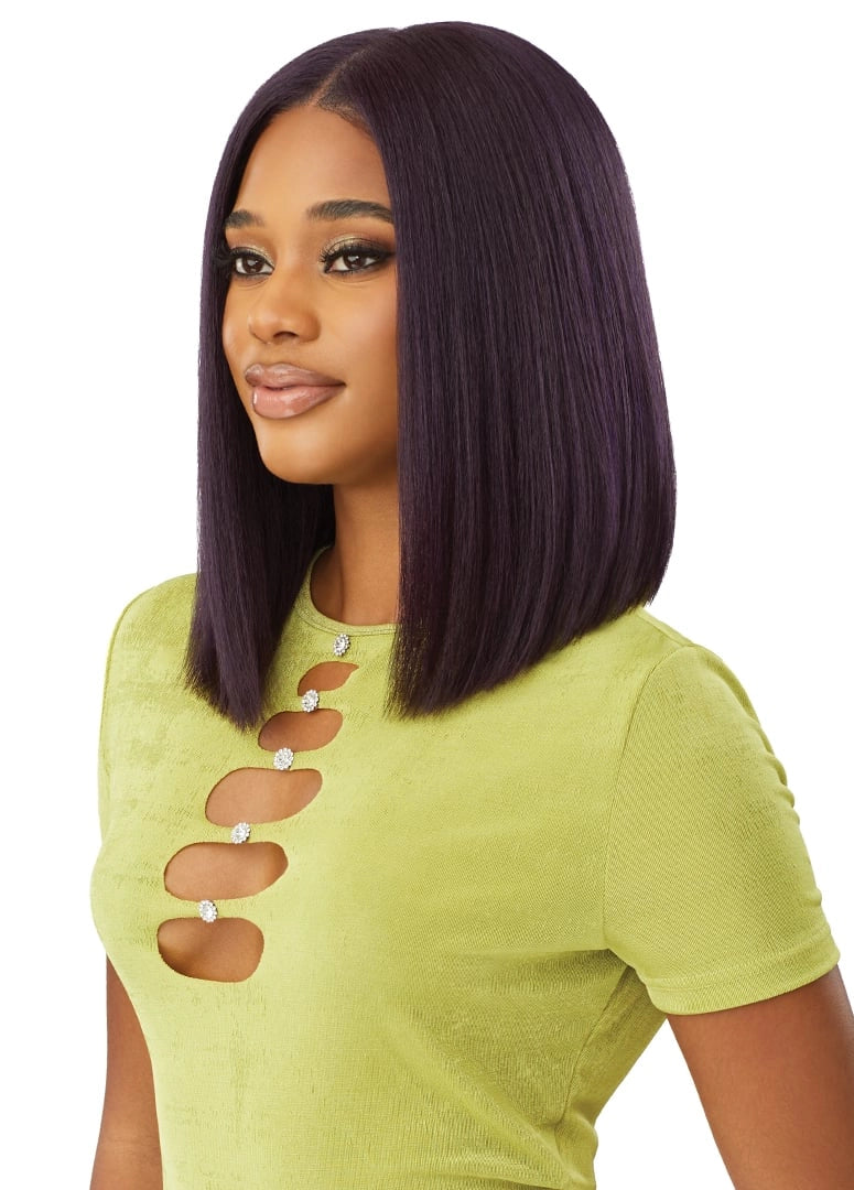 Outre 6x5 Pre Cut Lace Closure Wig Resize Me Cap HHB Yaki Straight Bob 14" QLHBO65YSB14 - Elevate Styles