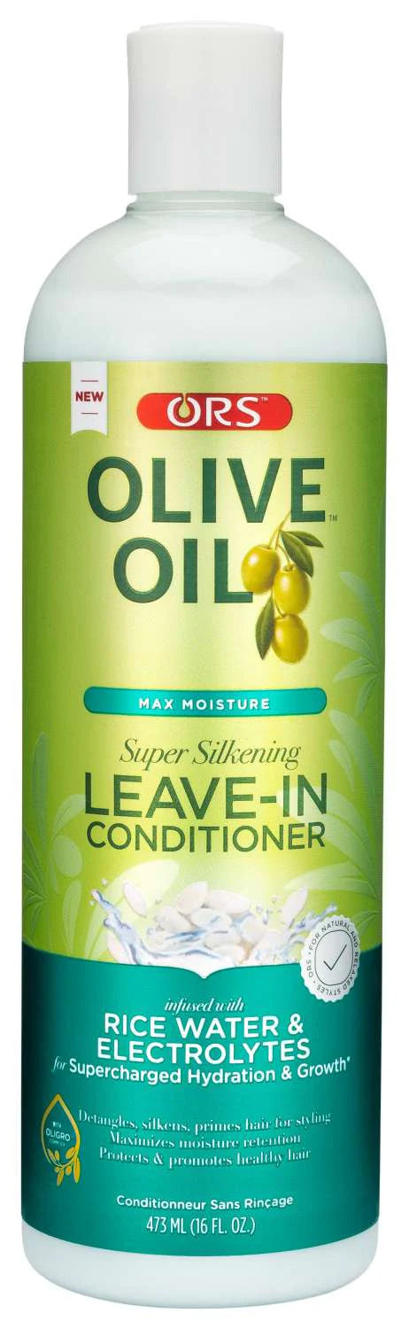 ORS Olive Oil Leave-In Conditioner with Rice Water & Electrolytes – 16 fl oz - Elevate Styles