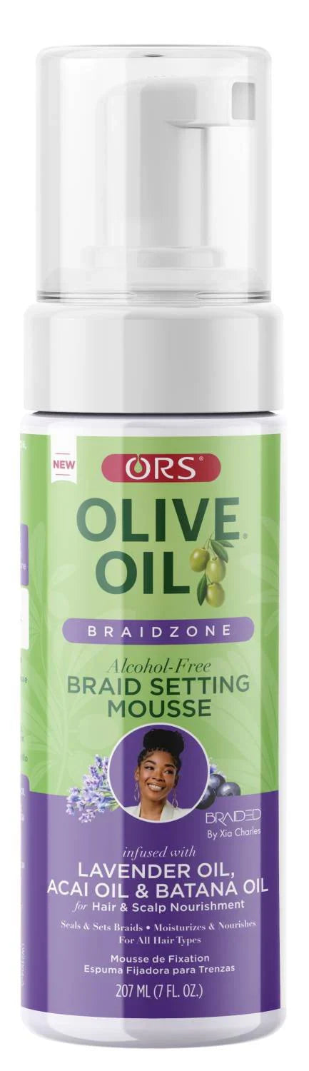 ORS Olive Oil Braidzone Alcohol-Free Braid Setting Mousse 7 fl oz - Elevate Styles