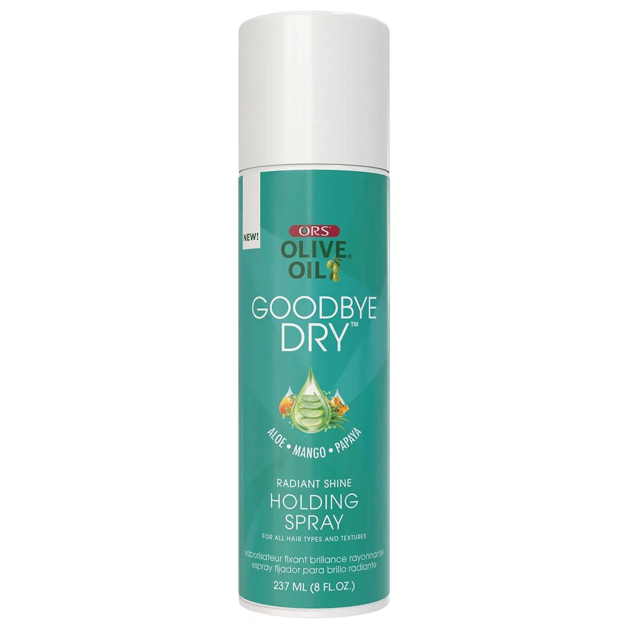 ORS Olive Oil Goodbye Dry Radiant Shine Holding Spray Aloe Mango Papaya 8 oz - Elevate Styles