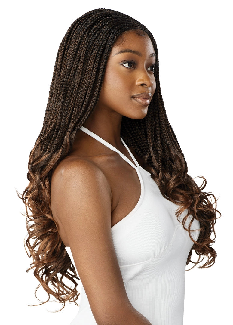 Outre 4"x4" HD Lace Front Middle Part French Curl Box Braids 26" - Elevate Styles