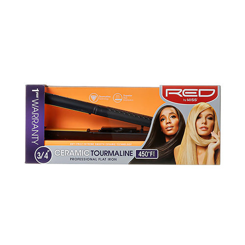 RED by Kiss 3/4” Ceramic Tourmaline Flat Iron - Elevate Styles