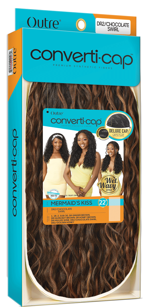 Outre Converti-Cap Deluxe Cap Wig Wet N Wavy Mermaids Kiss - Elevate Styles