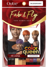 Thumbnail for Outre Fab&Fly™ Human Hair Full Cap Wig Color Queen Zayna QHFCQZAY - Elevate Styles