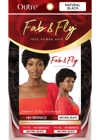 Thumbnail for Outre Fab&Fly™ Gray Glamour 100% Unprocessed Human Hair Wig HH Bernice QHFBER - Elevate Styles