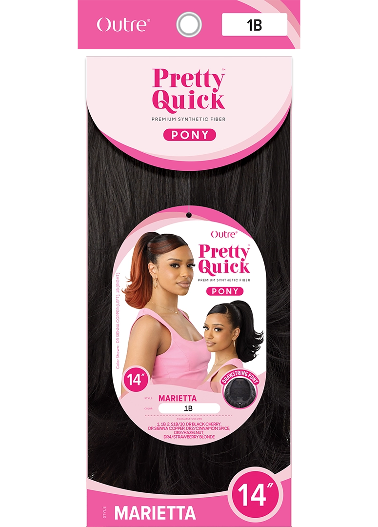 Outre Premium Synthetic Pretty Quick Ponytail Marietta PQDPMAR - Elevate Styles