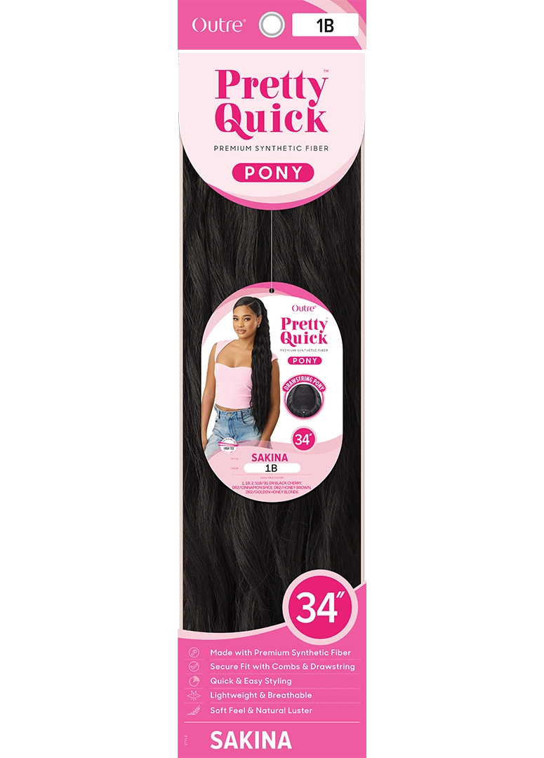Outre Premium Synthetic Pretty Quick Ponytail Sakina PQDPSAK - Elevate Styles