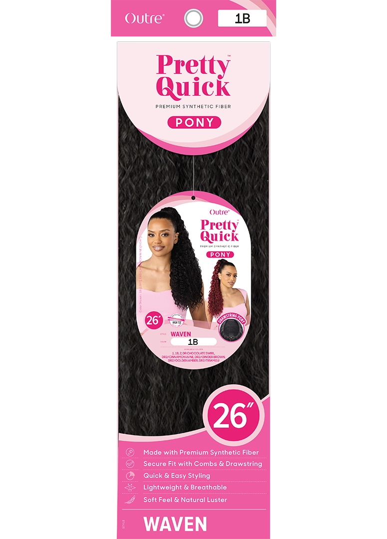 Outre Premium Synthetic Pretty Quick Ponytail Waven PQDPWAV - Elevate Styles
