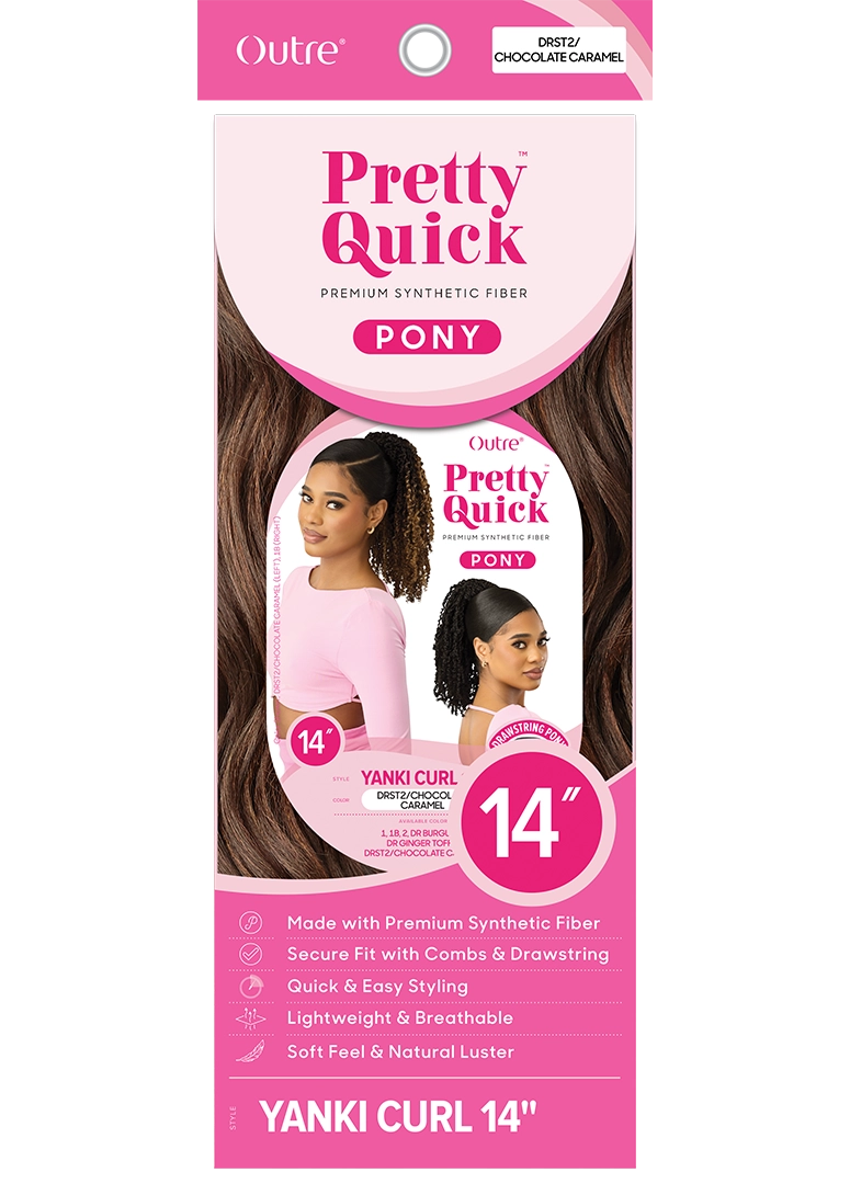 Outre Premium Synthetic Pretty Quick Ponytail Yanki Curl 14" PQDPYC14 - Elevate Styles