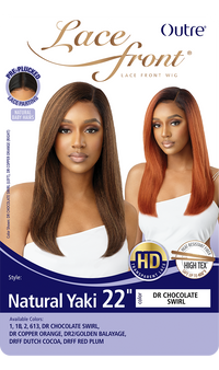 Thumbnail for Outre HD Pre-Plucked Lace Front Wig Natural Yaki 22 - Elevate Styles