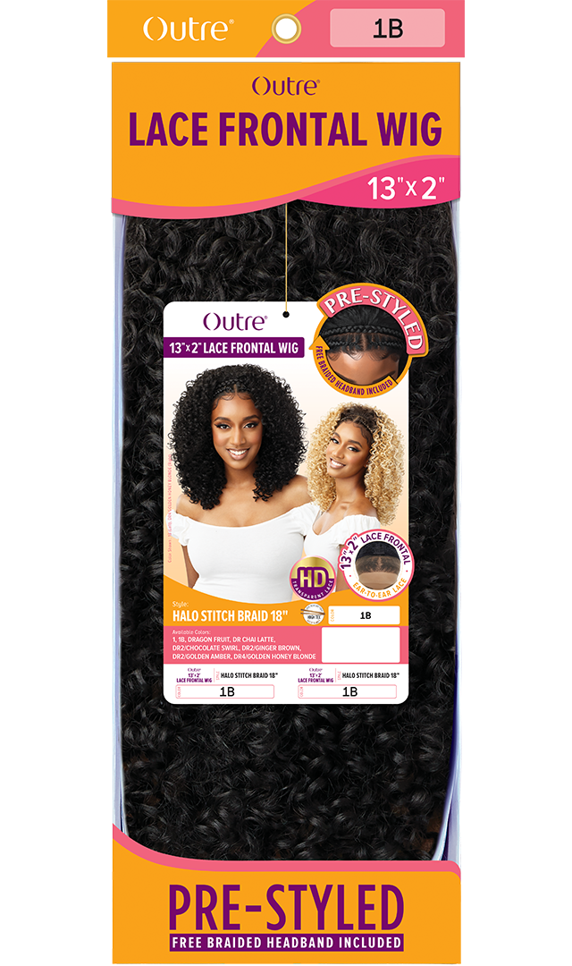 Outre 13x2 HD Pre-Braided Lace Front Wig Halo Stitch Braid 18" - Elevate Styles