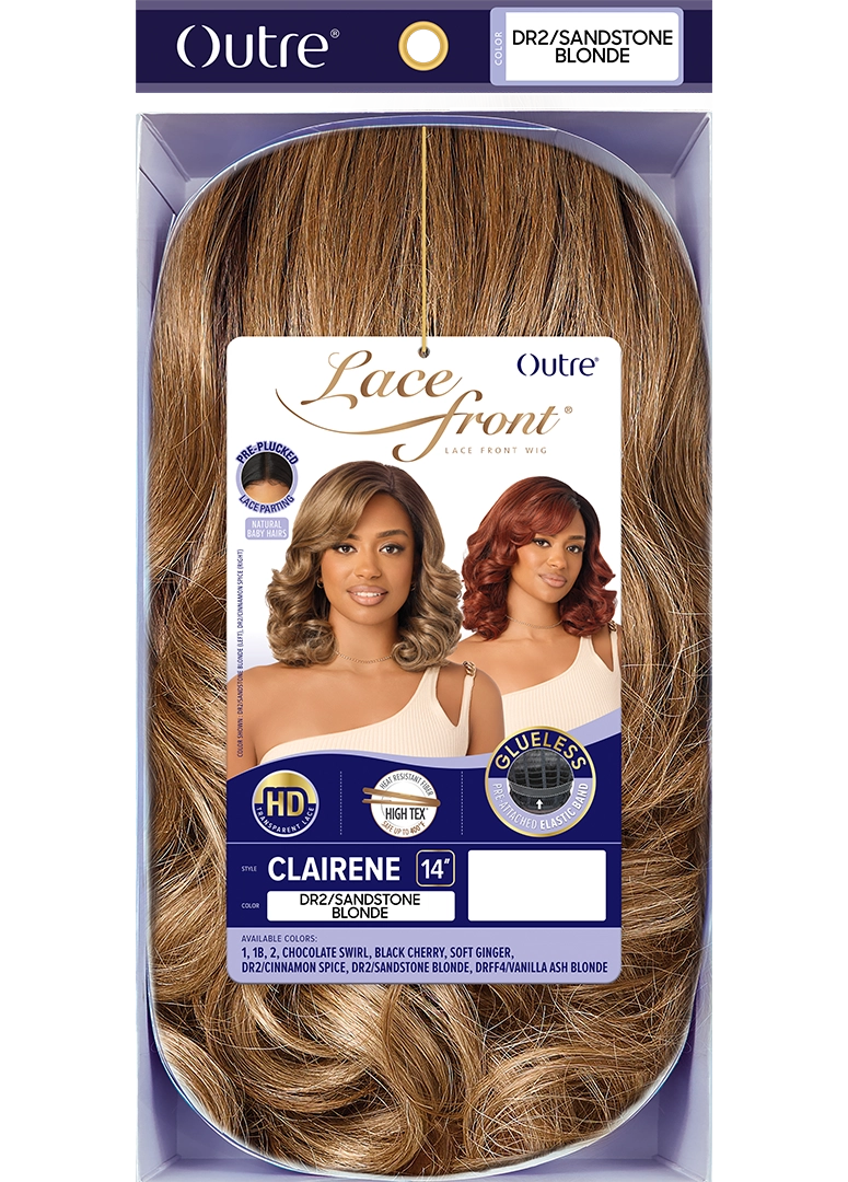 Outre Synthetic Glueless HD Transparent Lace Front Wig Clairene QLCRN - Elevate Styles