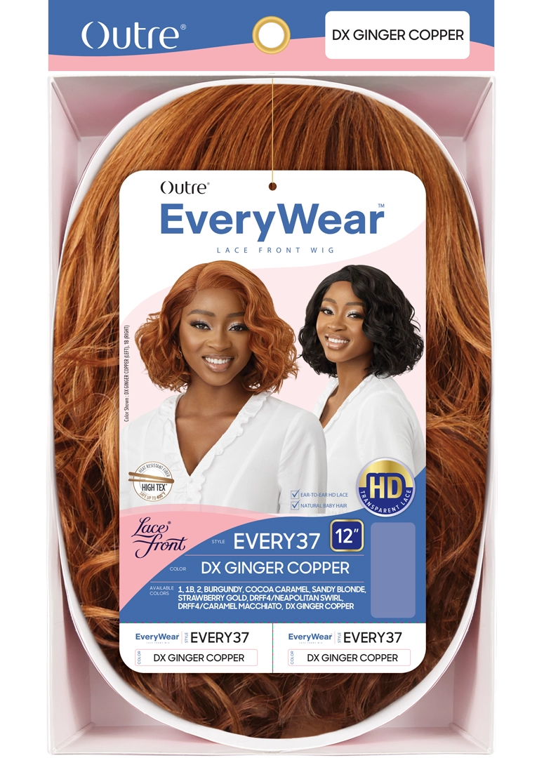 Outre Synthetic Pre-Plucked HD Transparent Lace Front Wig Every 37 QLEWE37 - Elevate Styles
