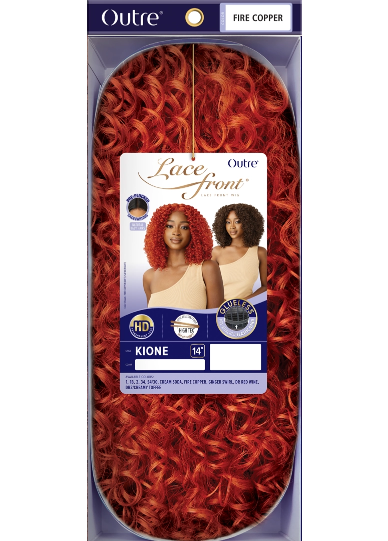 Outre Synthetic Glueless HD Transparent Lace Front Wig Kione - Elevate Styles