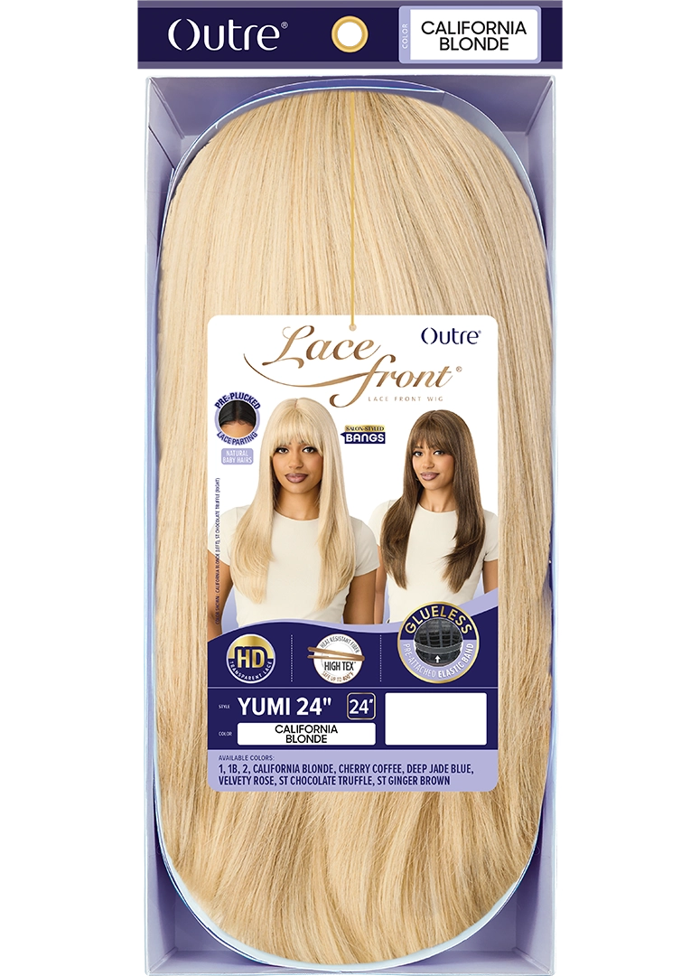 Outre Synthetic Glueless HD Transparent Lace Front Wig Yumi 24" QLYMI - Elevate Styles