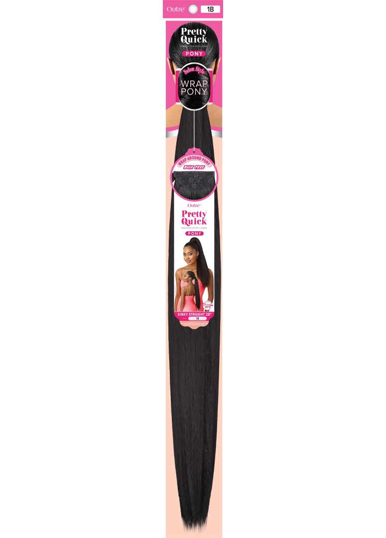 Outre Pretty Quick™ Wrap Pony Kinky Straight 28" - Elevate Styles