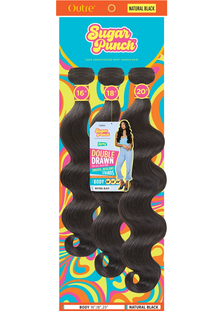 Sugar Punch Unprocessed 100% Remy Human Hair Body - Elevate Styles