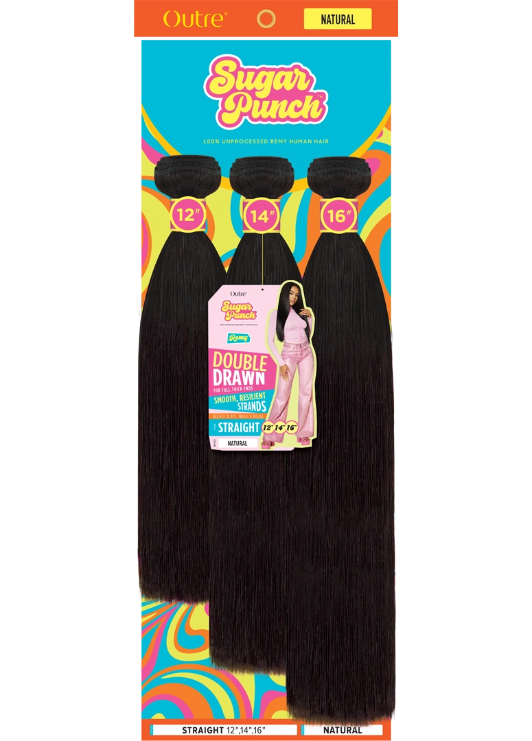Sugar Punch Unprocessed 100% Remy Human Hair Straight - Elevate Styles
