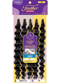 Thumbnail for Outre Premium Purple Pack Brazilian Bundle Feather Crochet Deep 14