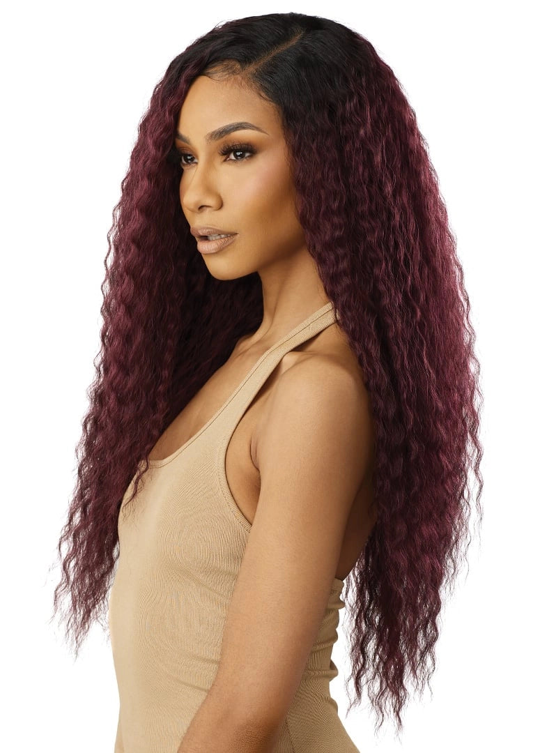 Outre Purple Pack Brazilian Boutique Natural French 18" 20" 22" + 4" Lace Parting Piece - Elevate Styles