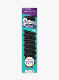 Thumbnail for Sensationnel Premium Too Feather Crochet Deep Wave 18 Inch Human Hair Blend Braiding Hair - Elevate Styles