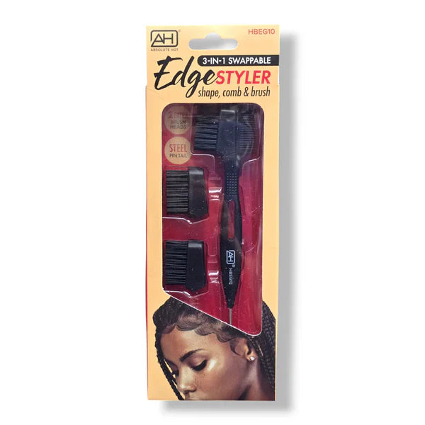 Absolute Hot Edge Styler 3-in-1 Swappable Brush with Steel Pin Tail HBEG10 - Elevate Styles