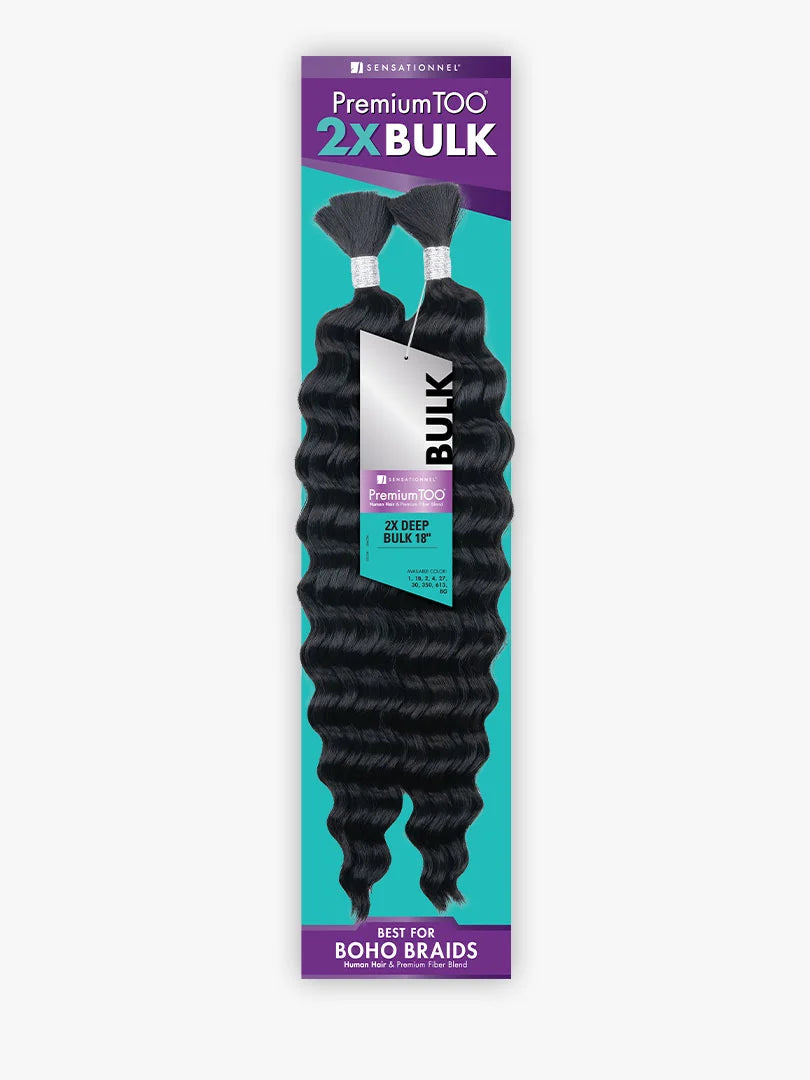 Sensationnel Premium Too 2X Deep Bulk 18" – Human Hair & Premium Fiber Blend - Elevate Styles