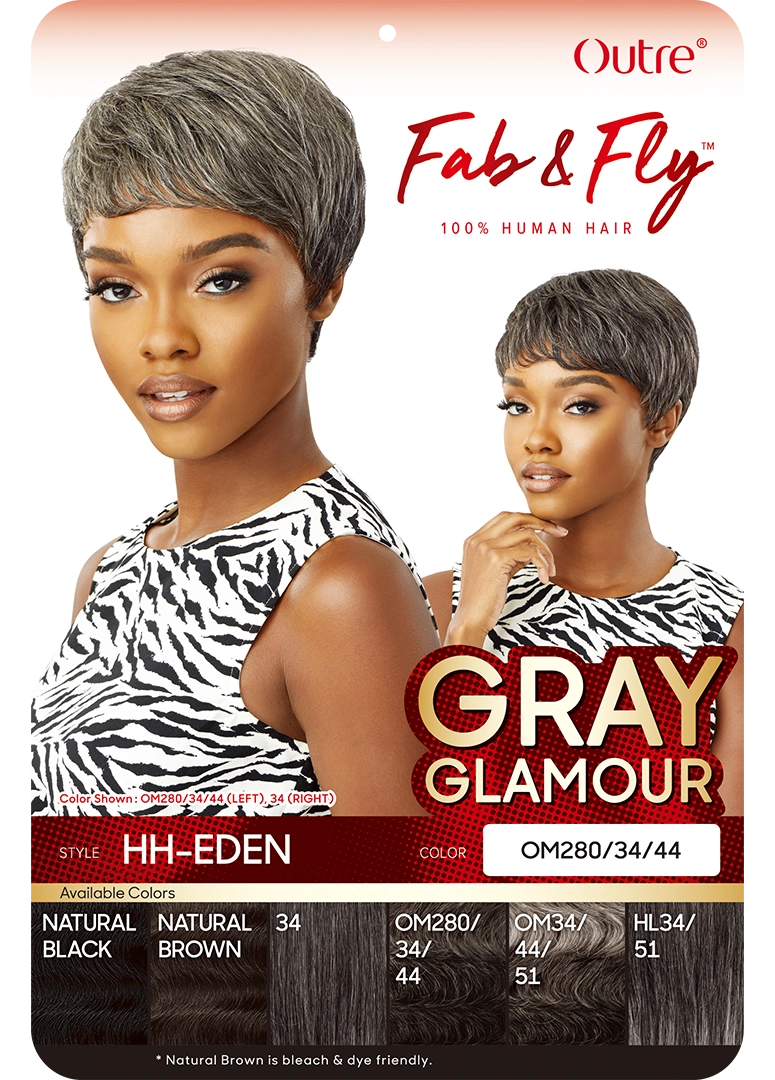 Outre Fab&Fly™ 100% Unprocessed Human Hair Full Cap Wig HH - Eden QHFGEDE - Elevate Styles