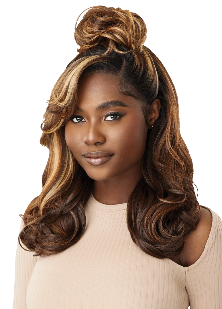 Outre Synthetic Melted Hairline HD Lace Front Wig Shelby QLMHSHE - Elevate Styles