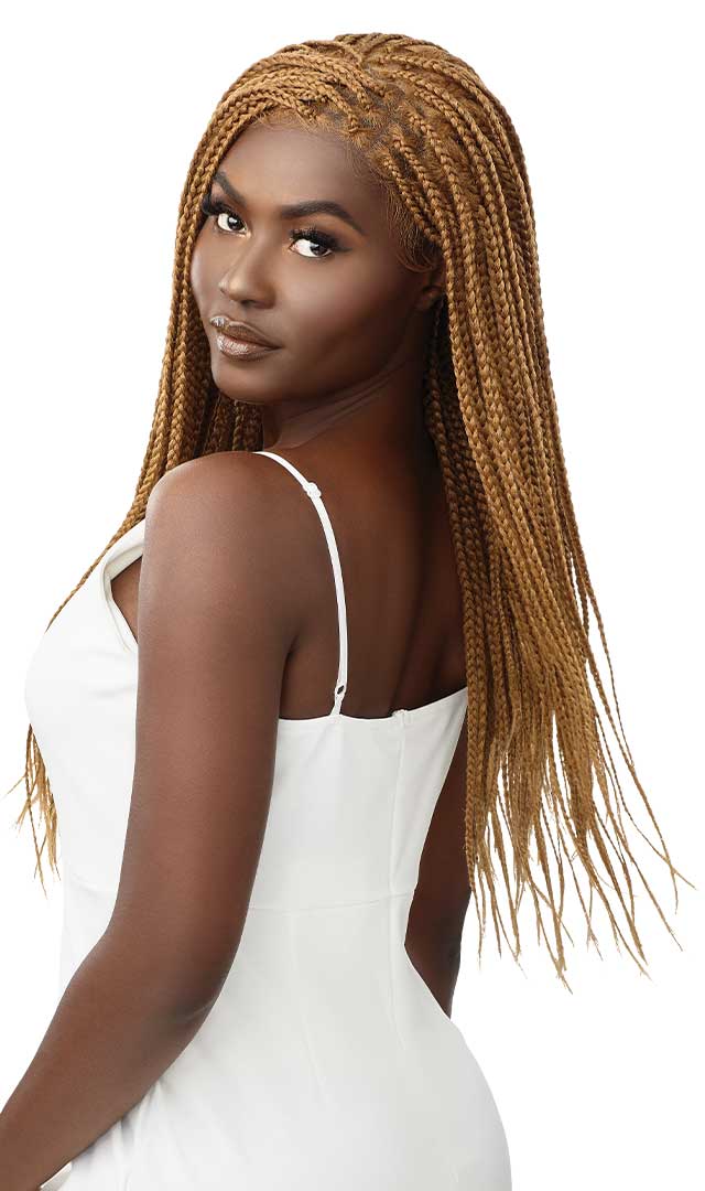 Outre 13"x 4" HD Pre-Braided Lace Front Wig Knotless Square Part Braids 26" - Elevate Styles