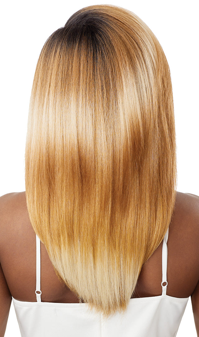 Outre Synthetic Sleek Lay Part HD Transparent Lace Front Wig Vernisha 18" - Elevate Styles