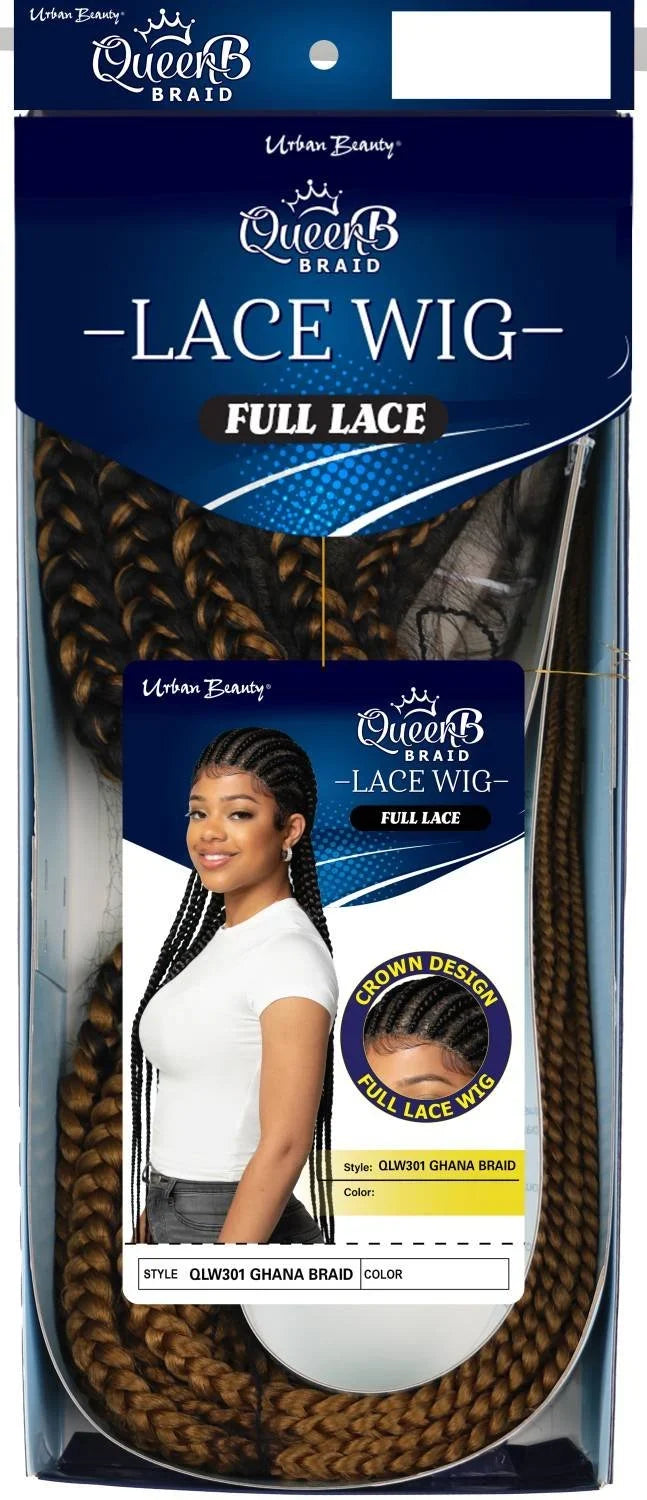 Queen B Braided Lace Wig Ghana Braid QLW301