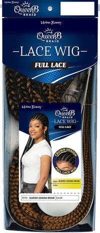 Thumbnail for Queen B Braided Lace Wig Ghana Braid QLW301