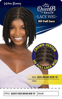 Thumbnail for Urban Beauty Queen B HD Full Lace Box Braid Bob Wig 10