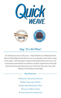 Thumbnail for Outre Quick Weave Lays Flat Wet N Wavy Half Wig Deep Curl 14