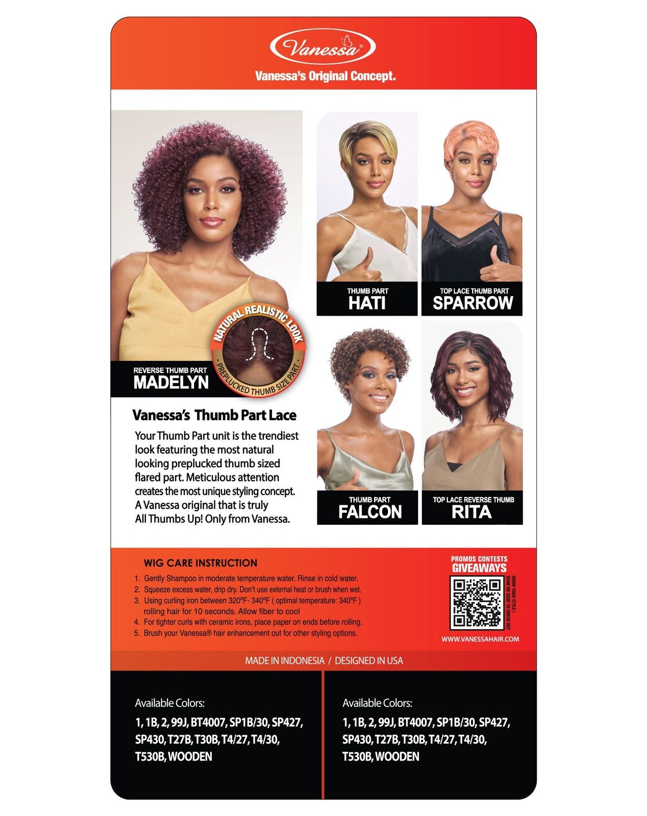 Vanessa Thumb Part Synthetic Wig RMB Madelyn - Elevate Styles