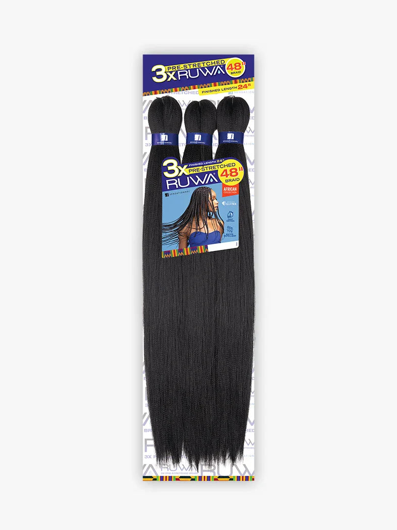 Sensationnel 3x Ruwa Pre-Stretched Braid 48" - Elevate Styles