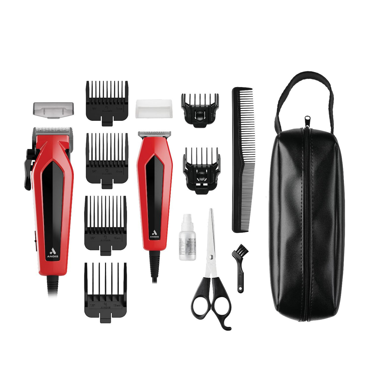 Andis Ultra Clip & Trim Combo Clipper & T-Blade Trimmer 15-Piece Whisper-Quiet Styling Kit - Elevate Styles