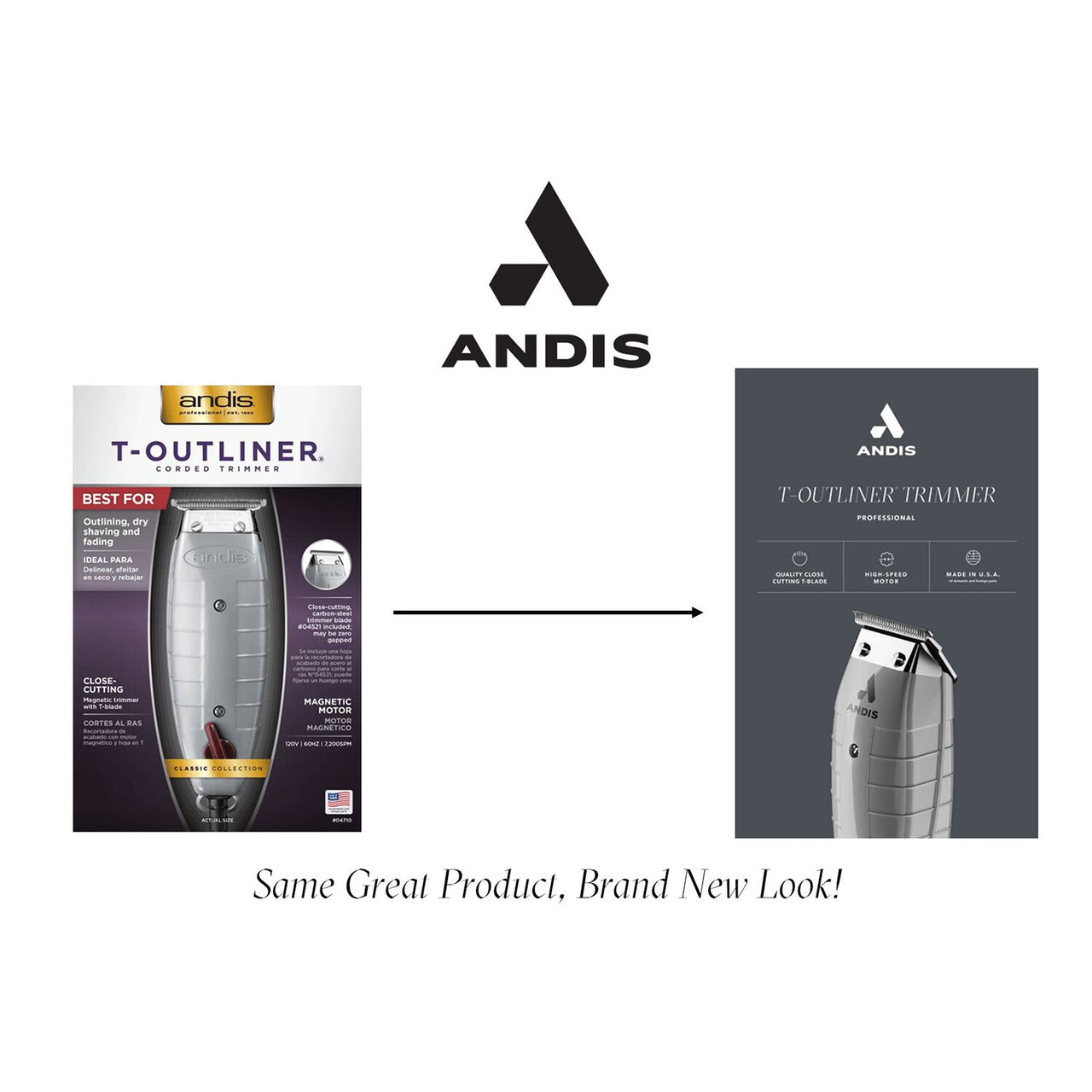 Andis T-Outliner Professional Trimmer – Close-Cut Precision Grooming Tool - Elevate Styles