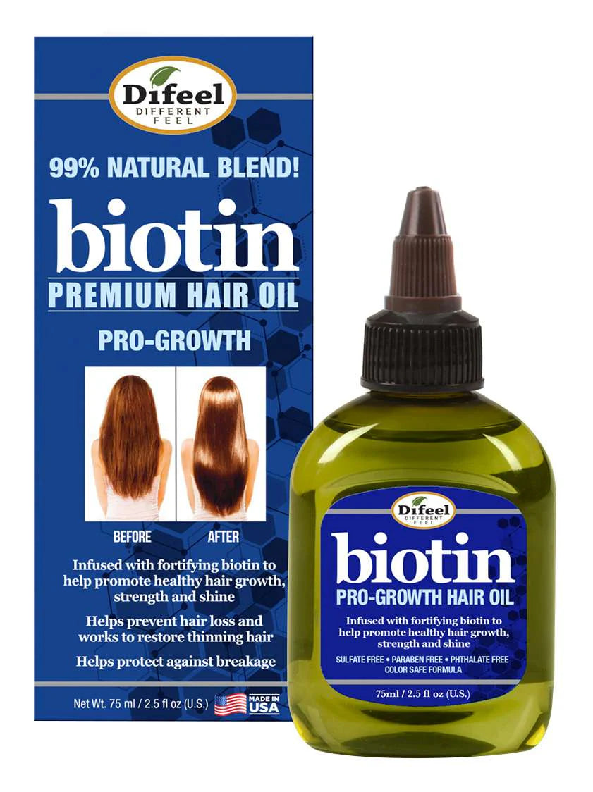 Difeel Biotin Premium Hair Oil – 2.5 fl oz - Elevate Styles